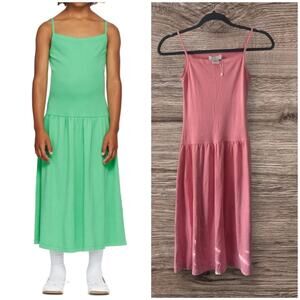 NEW Gil Rodriguez Kids Pink LaPointe Dropwaist Midi Dress, size 10